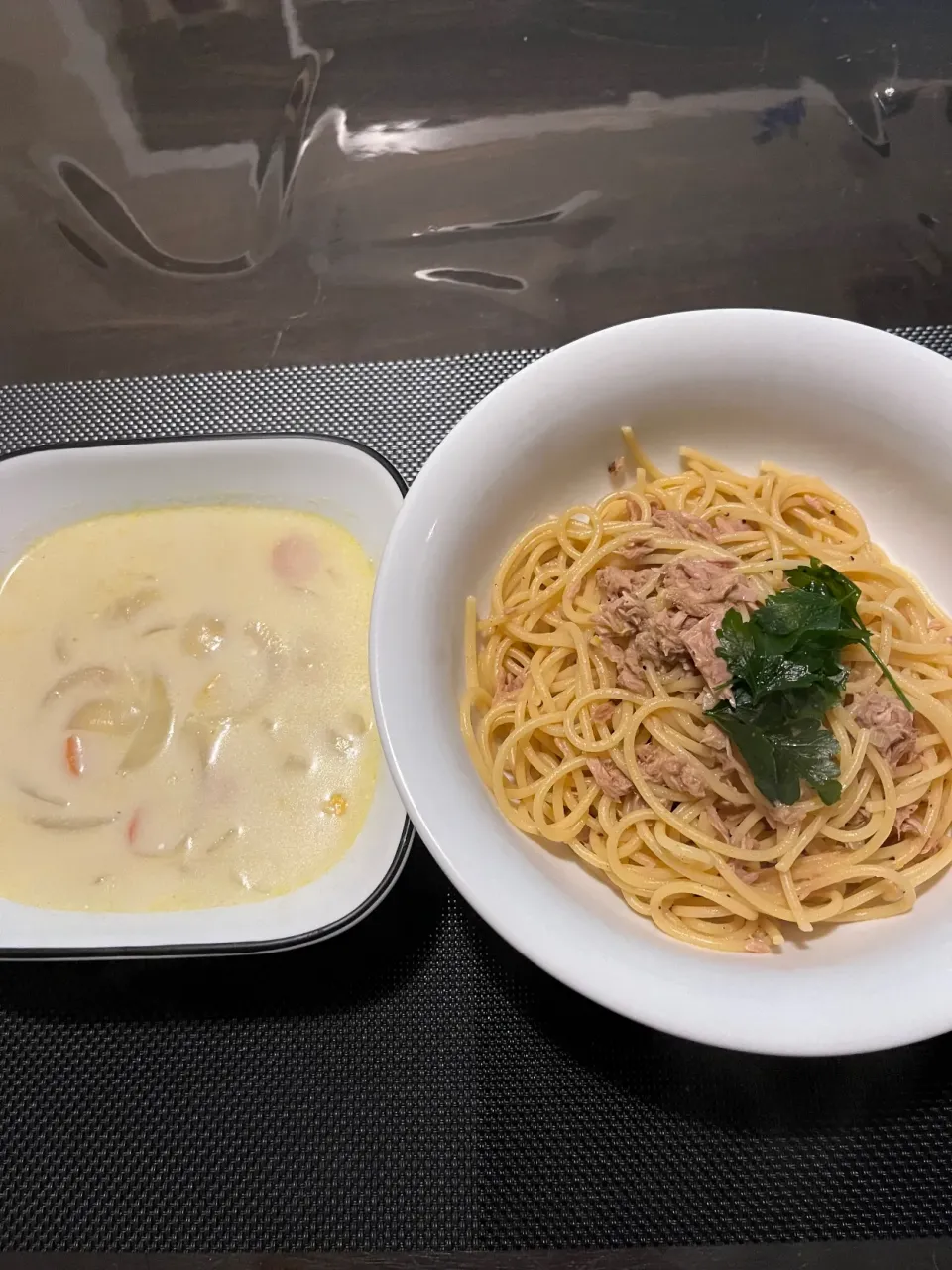 tuna lemon pasta⭐️soy milk vegetable soup|Lunaさん