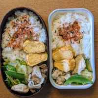 Snapdishの料理写真:鶏むね·キャベツ·絹さやの塩麹炒め弁当|こうさん