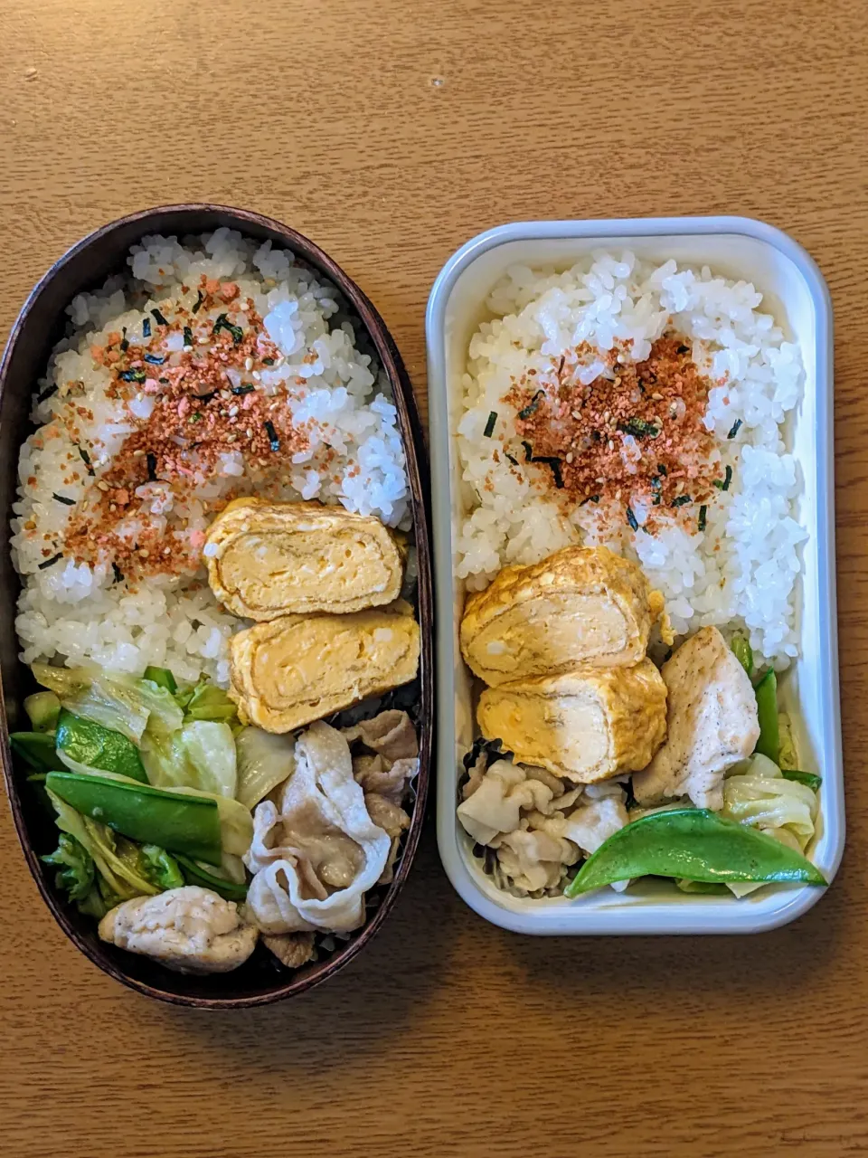 鶏むね·キャベツ·絹さやの塩麹炒め弁当|こうさん