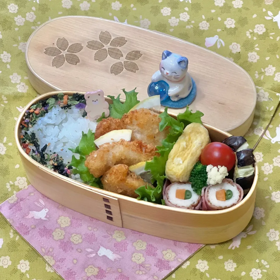 たら小口のフライ☘️の💙ちゃんお弁当　6/7金|sweet homeさん