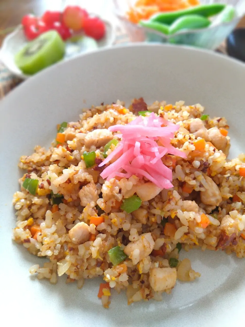 Snapdishの料理写真:濃厚みそ炒飯|まめころさん