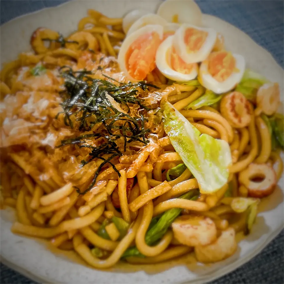 シンプルに醤油味の焼きうどん|kazzz3さん