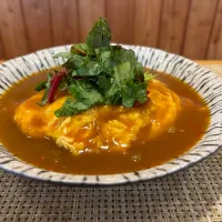 Snapdishの料理写真:今日の賄いはカレーあんかけ天津麺(^^)|bontaさん