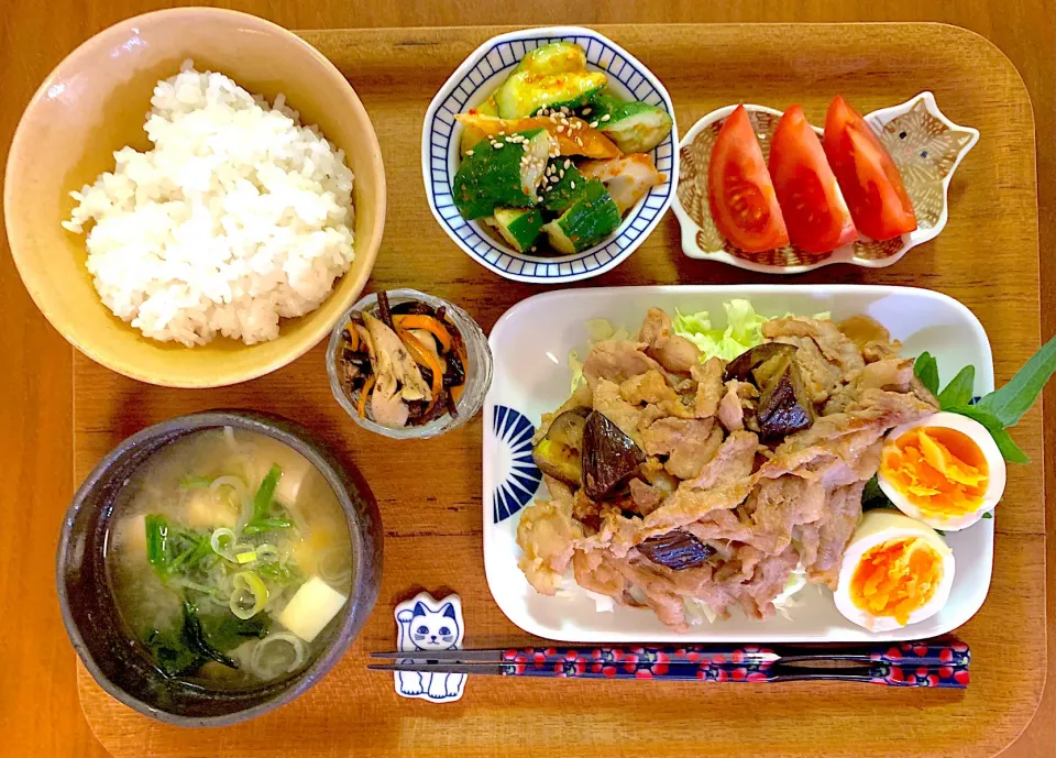 豚肉と茄子の甘辛しょうが焼き|すずさん