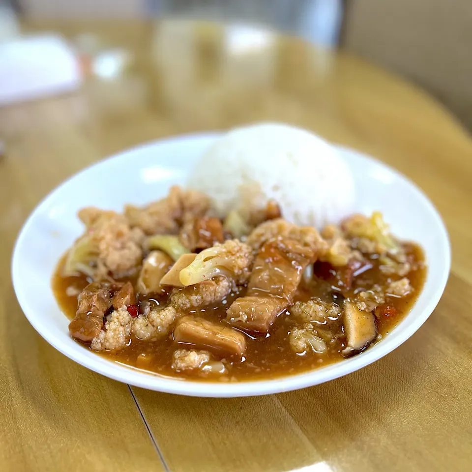 福花什菇炒腩肉飯|skyblueさん