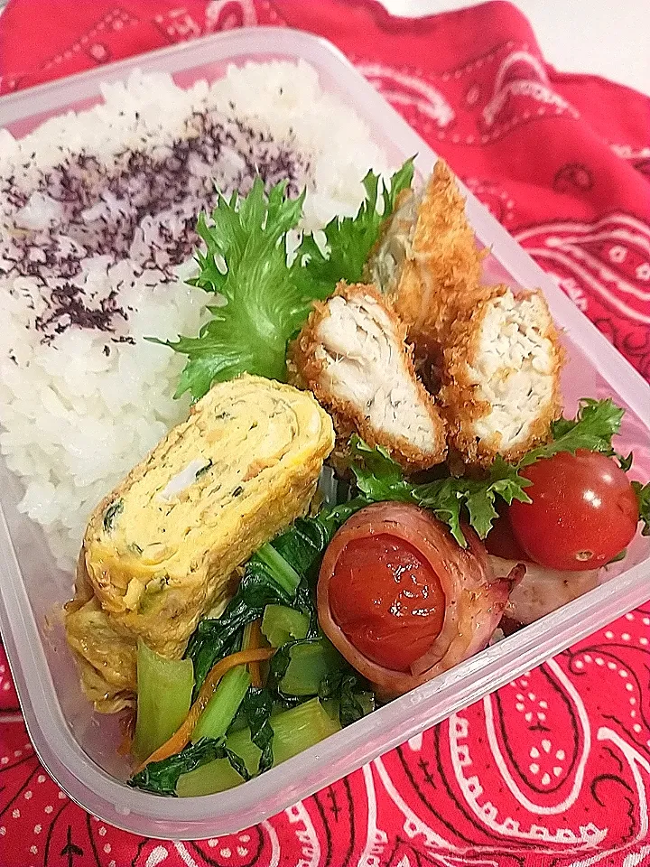 油揚げと小松菜炒めささみフライ弁当|yayoi.Kさん