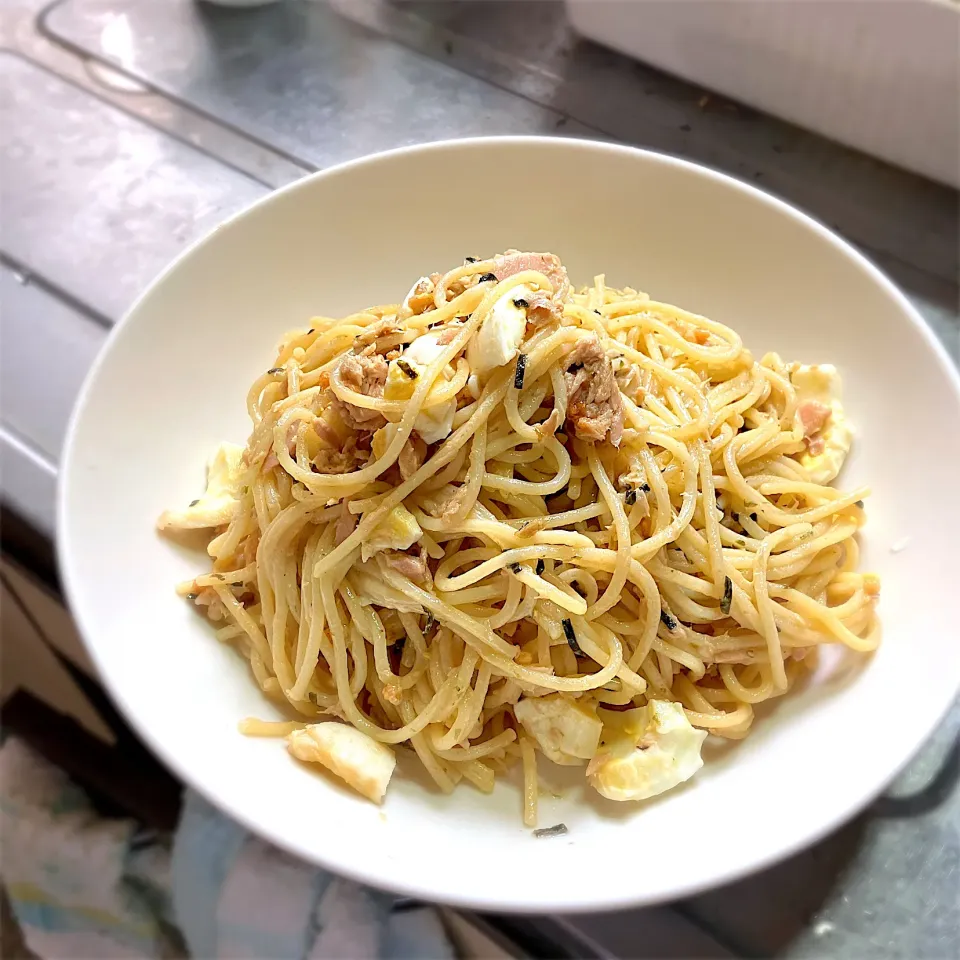 ランチに、和風ツナパスタを頂きました😋👍🎵|ギムレットさん