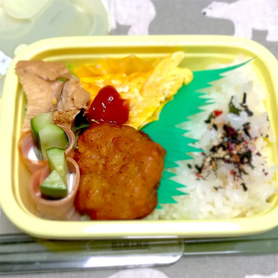 2024.6.11  唐揚げ、鶏胸ハムお弁当|ママさん