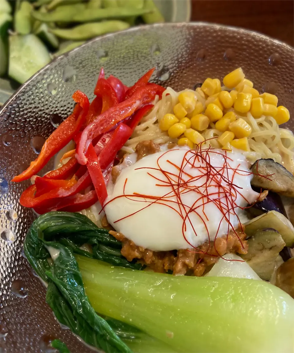 カラフル冷やし味噌ラーメン|こじまるさん