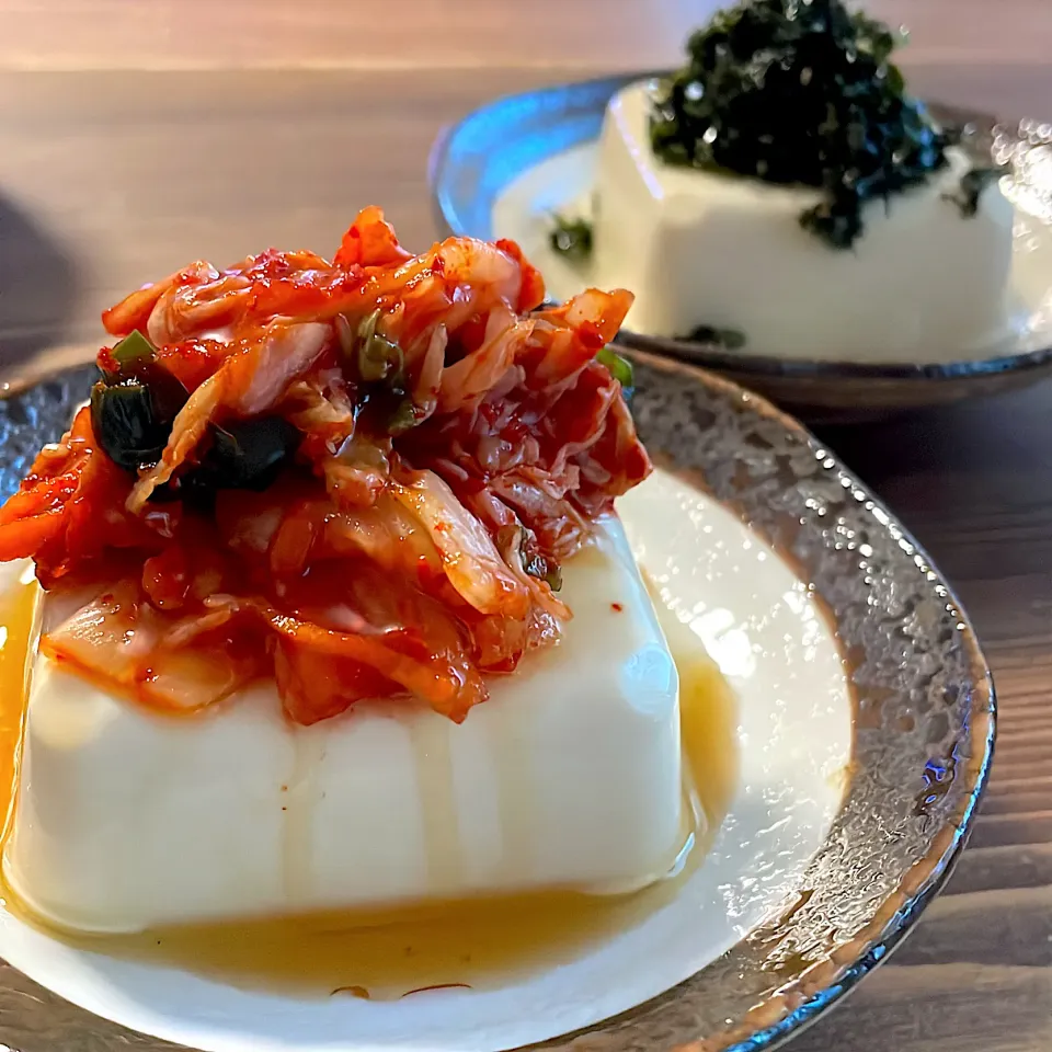 Snapdishの料理写真:キムチごま油奴、韓国のり奴|gohan♡さん