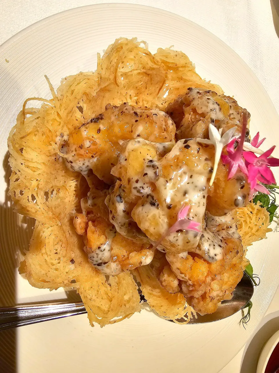 truffle prawn with yam basket|rufvalさん