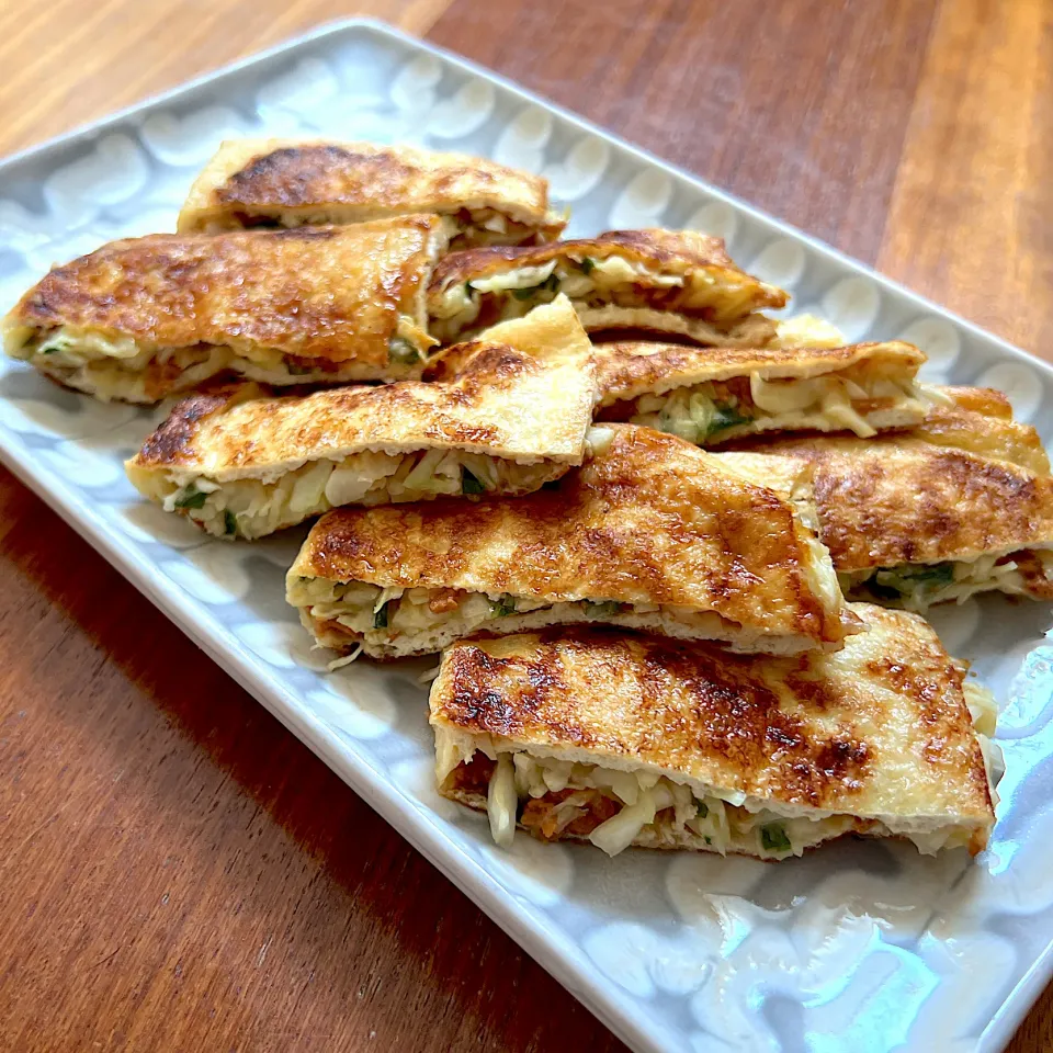 肉味噌キャベツの油揚げ包み焼き♪|料理研究一家「古川家」さん