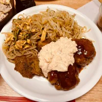 豚こまの揚げないチーズトンカツ＆照り焼きボール|あいあいさん