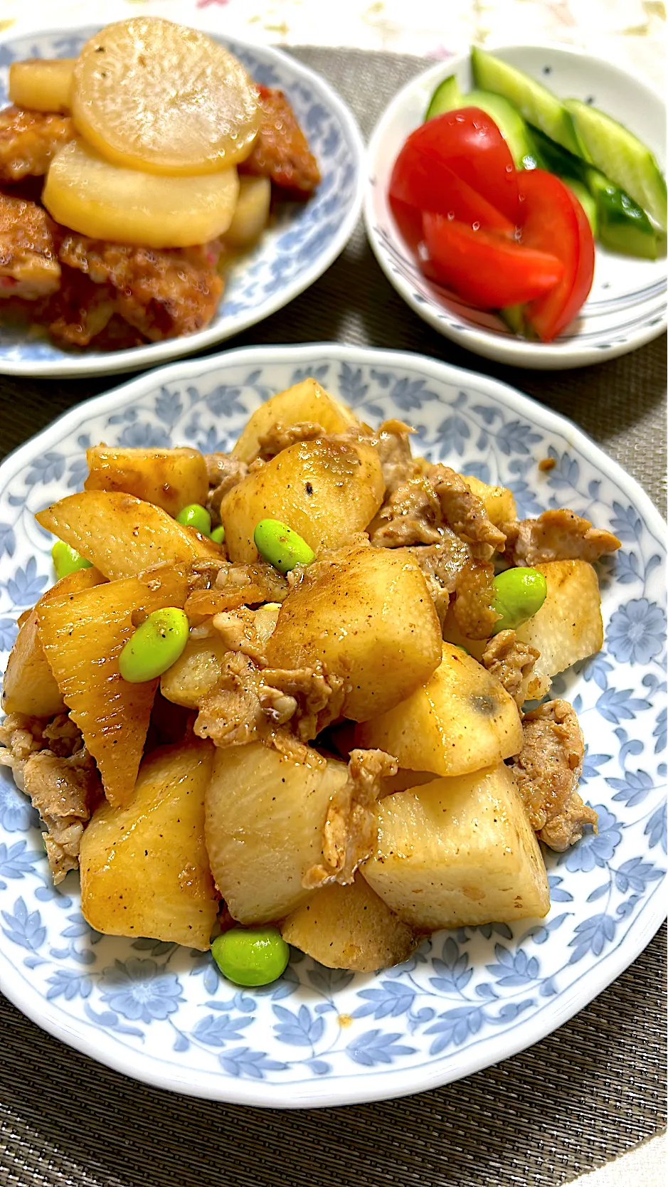 Snapdishの料理写真:長芋と豚肉のオイスター炒め|🍒ふみりん🍒さん