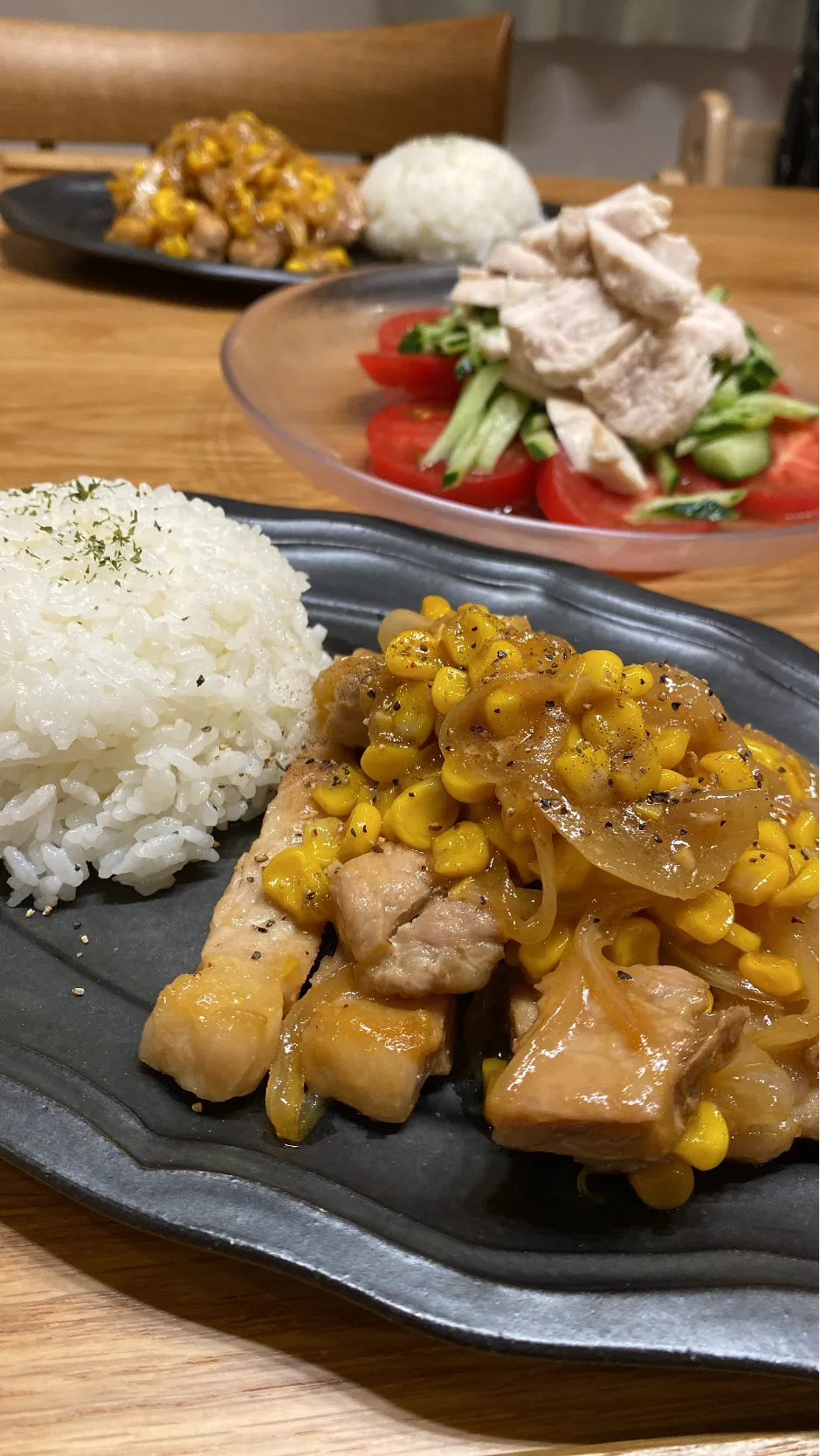 棒棒鶏　豚ロースバター醤油焼き|aaaaaさん