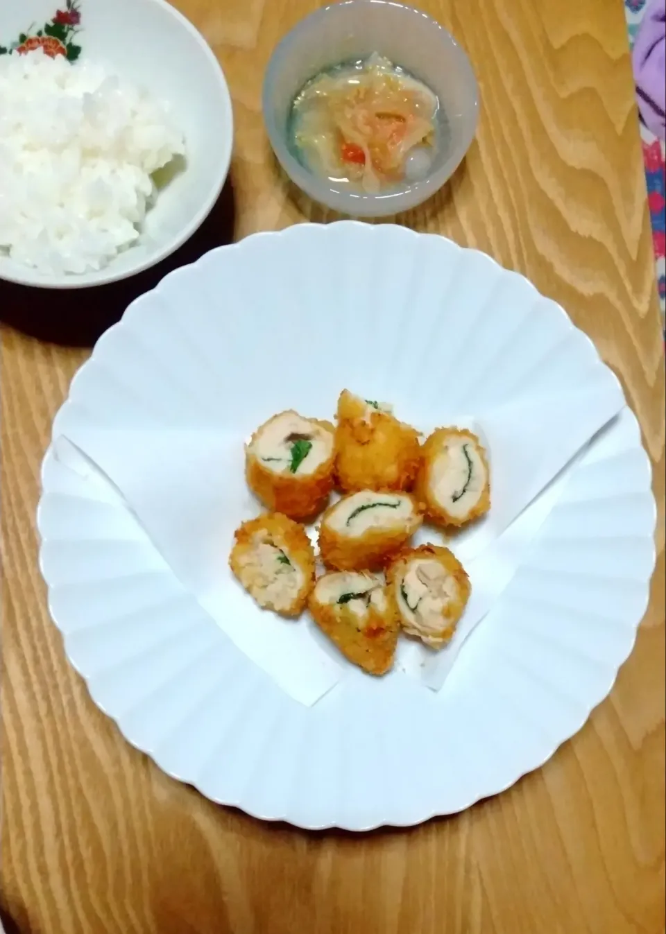 ササミの梅肉揚げ
🍉の皮で酢物|みやちゃんさん