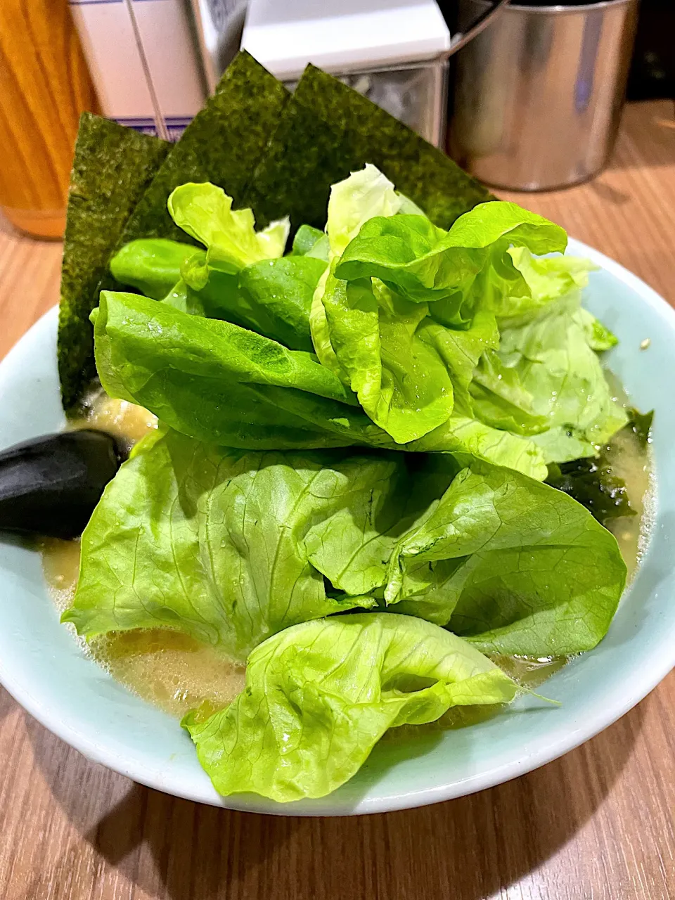 千家のサラダ菜ラーメンわかめトッピング＠横浜 根岸|Yasuhiro Koikeさん