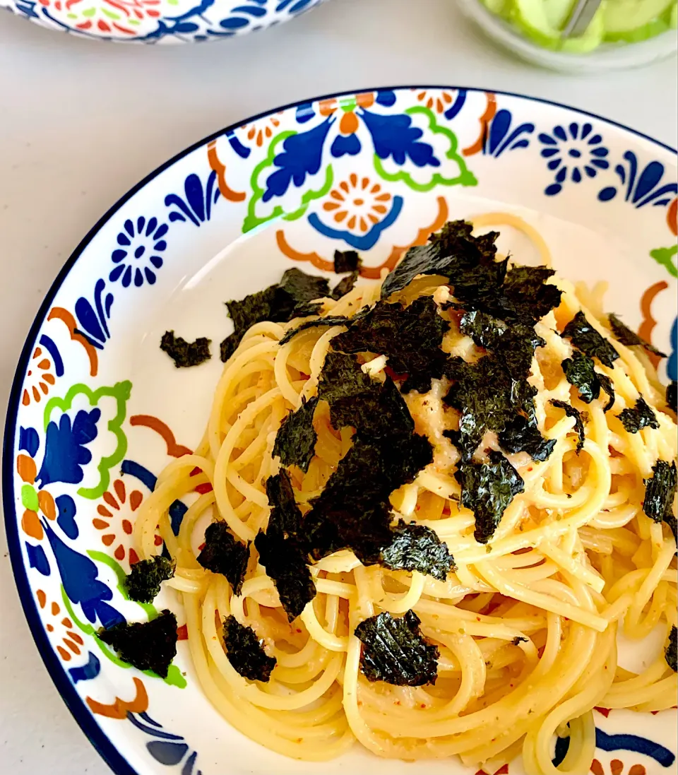 Mentaiko pasta with a hint of yuzu kosho|gonbenさん