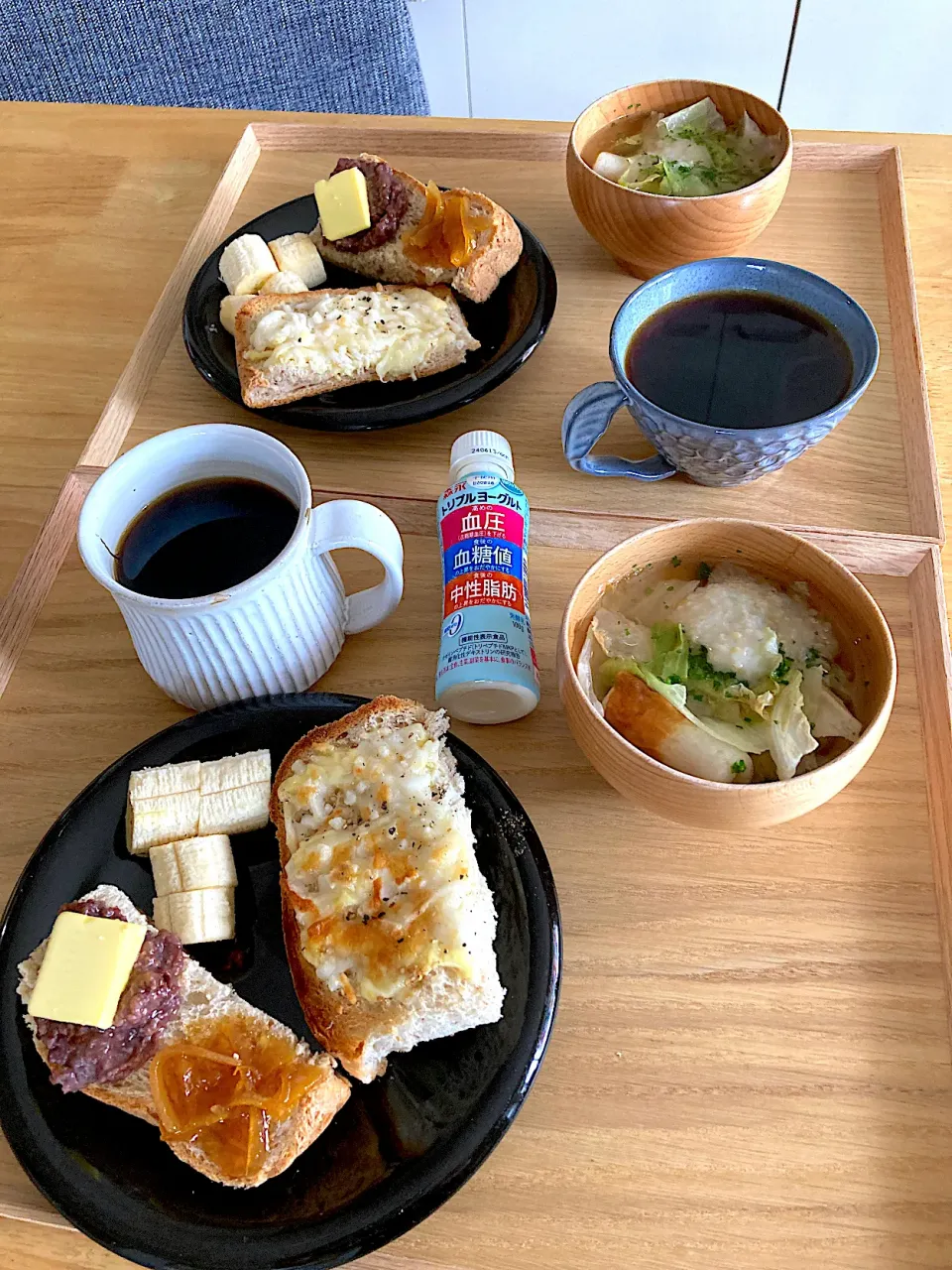 四つ星レンジで解凍してトーストしたライ麦食パンで朝ゴパン😊|さくたえさん