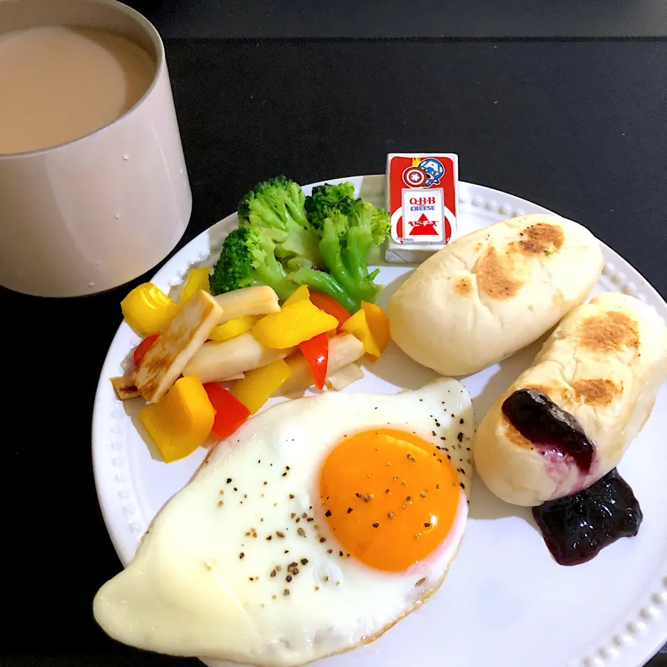 Snapdishの料理写真:14:58 カラフル朝ごはん←|へれ子さん