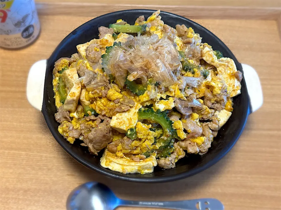 Snapdishの料理写真:ゴーヤチャンプル丼|崇史Ｆさん