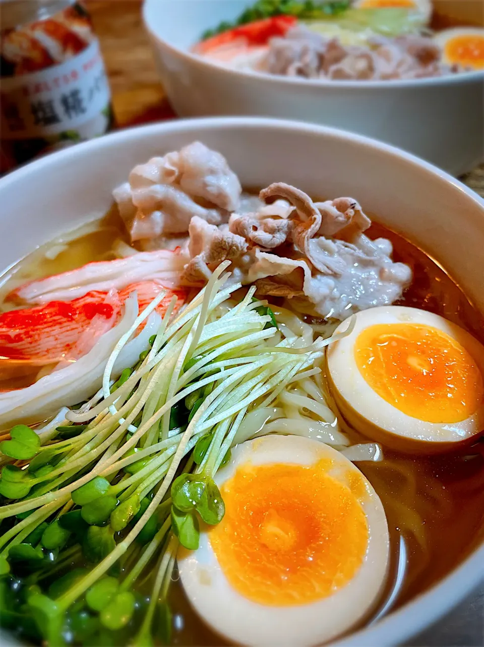 暑い夜の冷たいラーメン　塩麹の味玉|akiさん