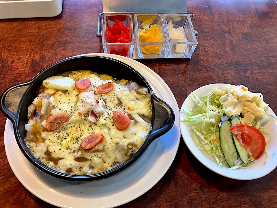 タコと明太子のチーズカレーライス|しのぶさん