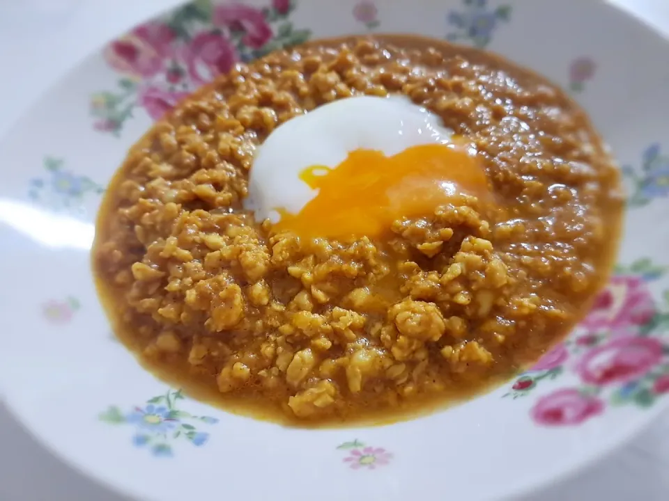 AQUA四ツ星レンジでチキンキーマカレー🍛
(レンチン後😊)|プリン☆さん