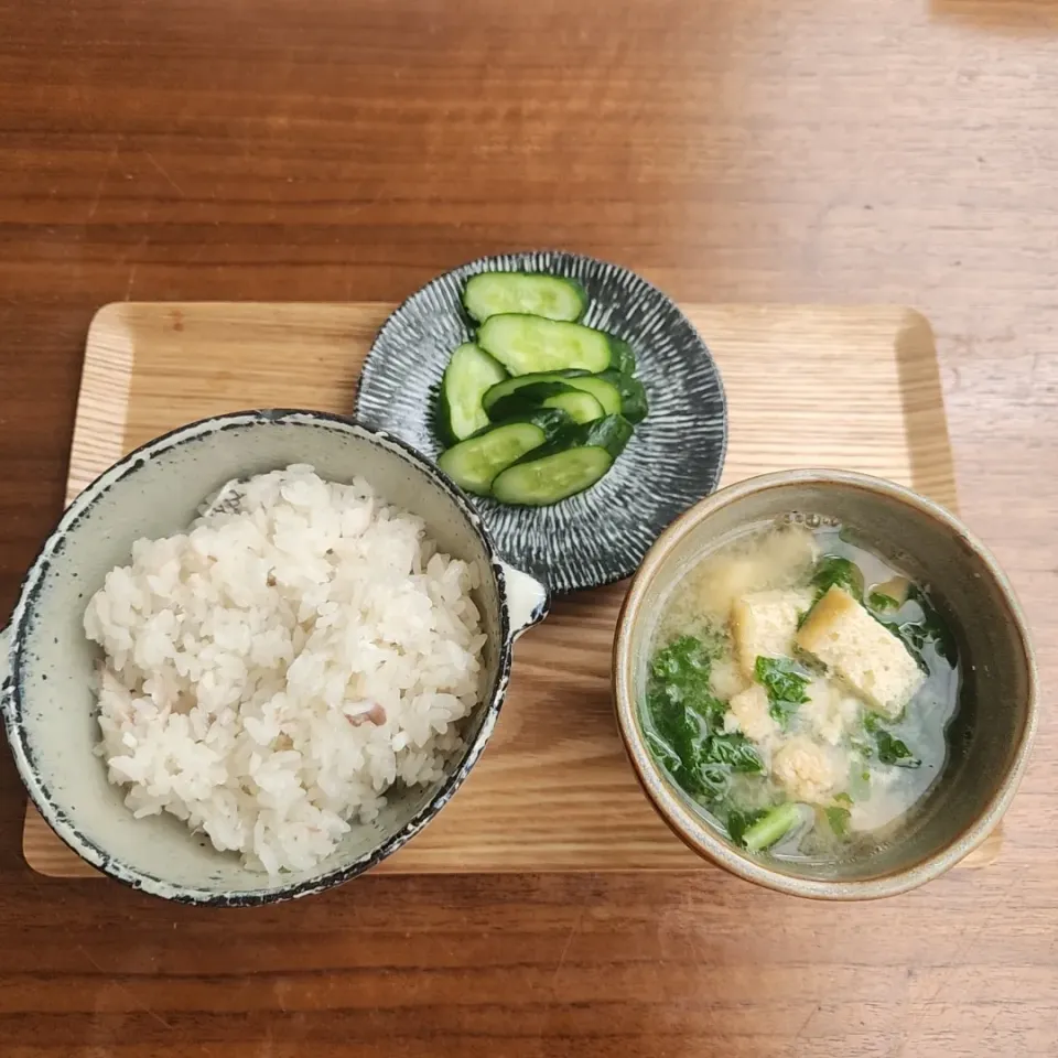 20240616
鯛めし
ケールのお味噌汁
胡瓜の糠漬け|noccoさん