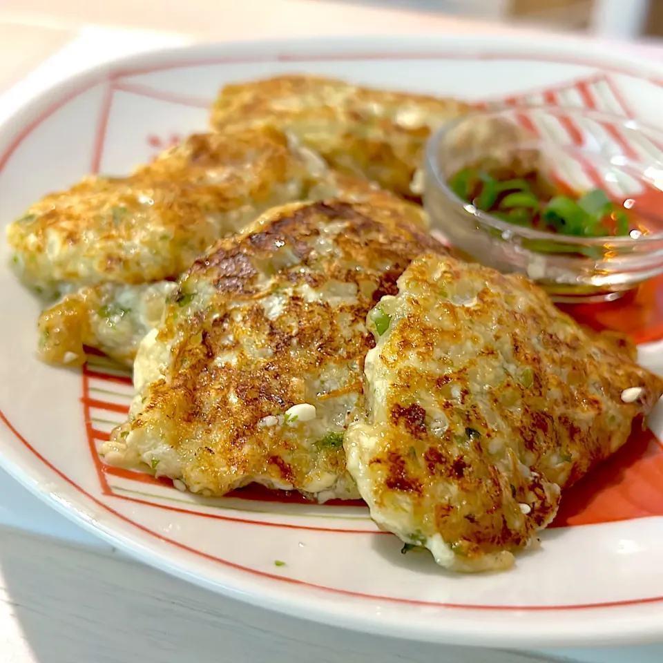 豆腐、あおさ、エノキのふわふわ焼き|harukaさん