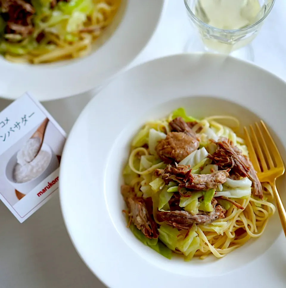 てつやさんの料理 豚肉白ワイン煮のフィットチーネ|Junさん