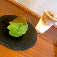 カフェラテと抹茶のチーズケーキ| こなさん