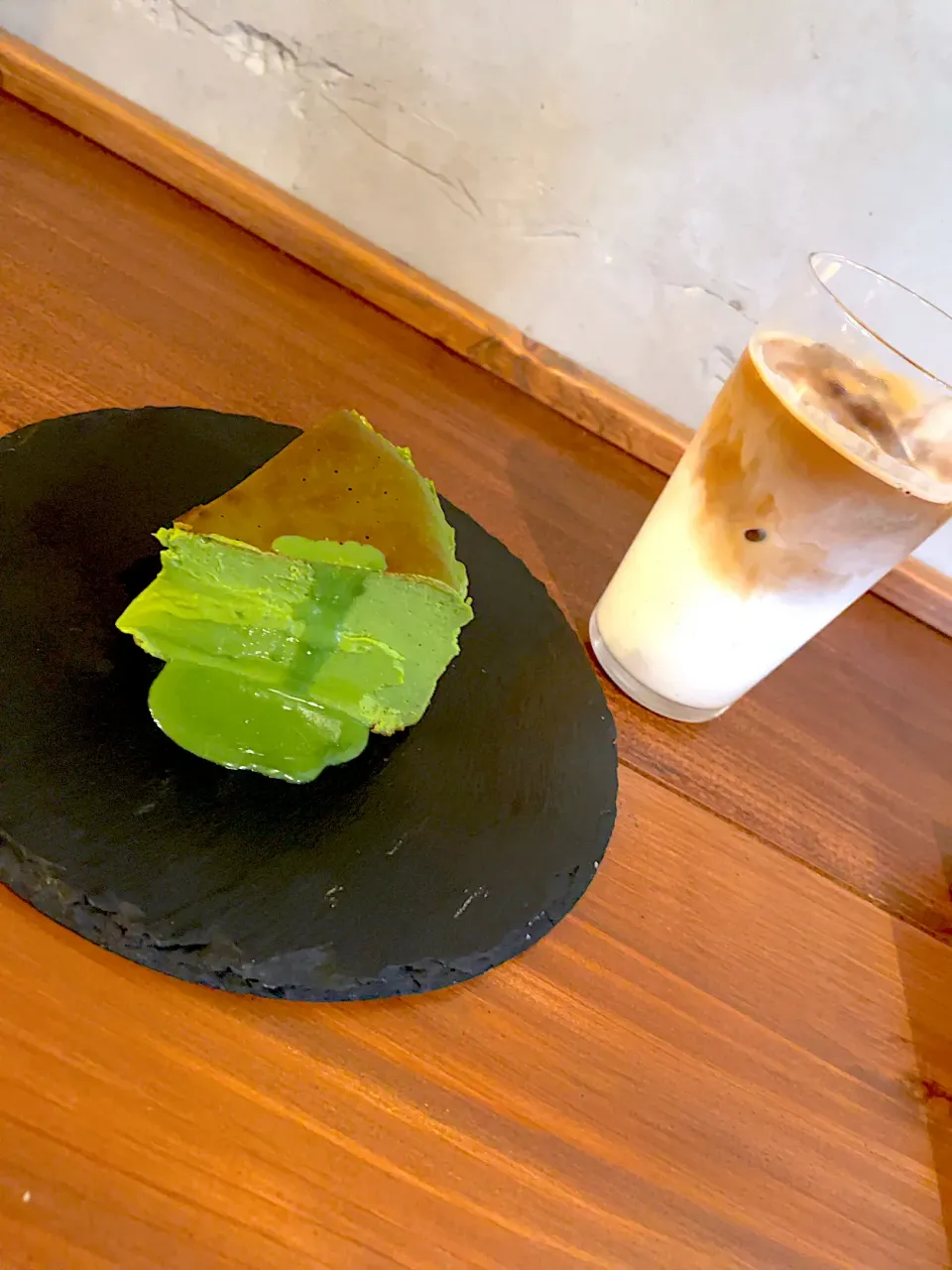 Snapdishの料理写真:カフェラテと抹茶のチーズケーキ|こなさん