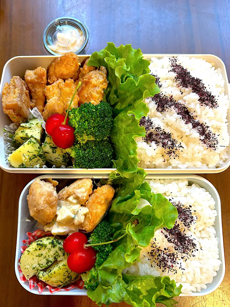 チキン南蛮お弁当　デザートはさくらんぼ🍒とキウイ🥝|immayuyuさん