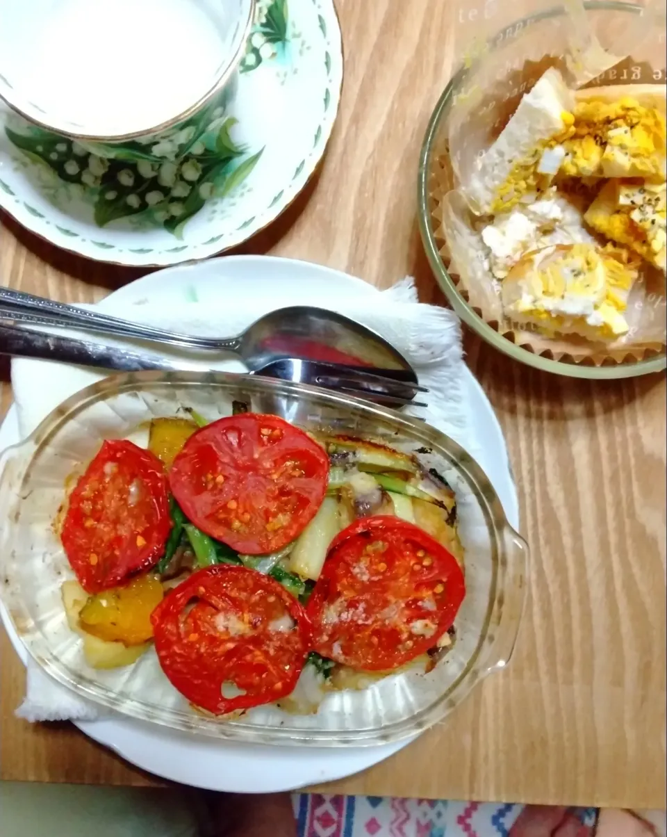 夏野菜のオ―ブン゙焼き生クリ―厶
のサンド|みやちゃんさん