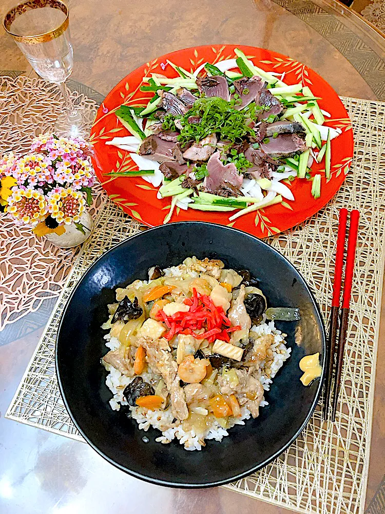 中華丼晩御飯|ショコラさん