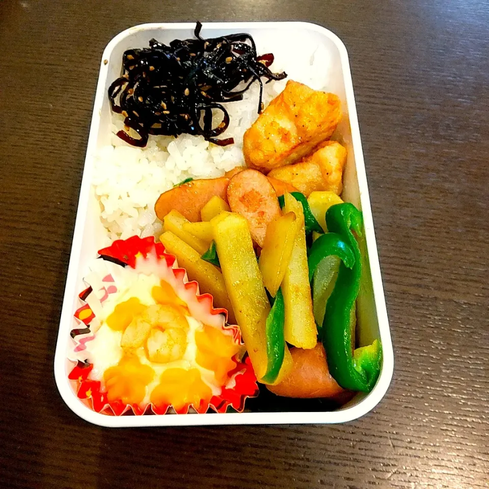 じゃがピーのカレー炒め弁当🍱|Rieさん