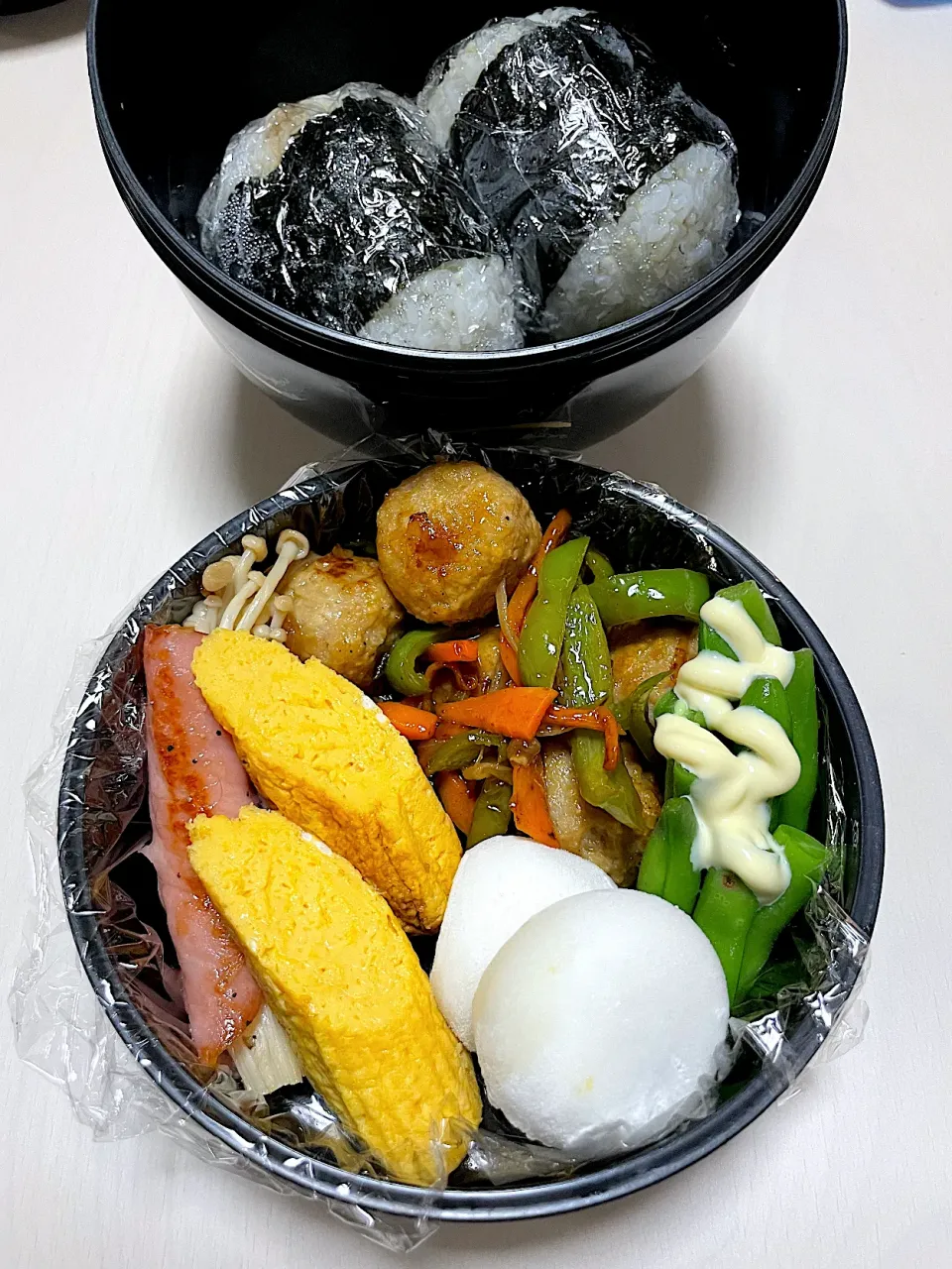 Snapdishの料理写真:父が作る男子高校生弁当🍙|父が作る毎日弁当さん