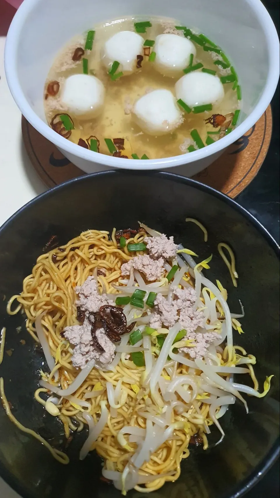 Minced pork fishballs noodles with shallots oil 🤤
today's dinner|🌷lynnlicious🌷さん