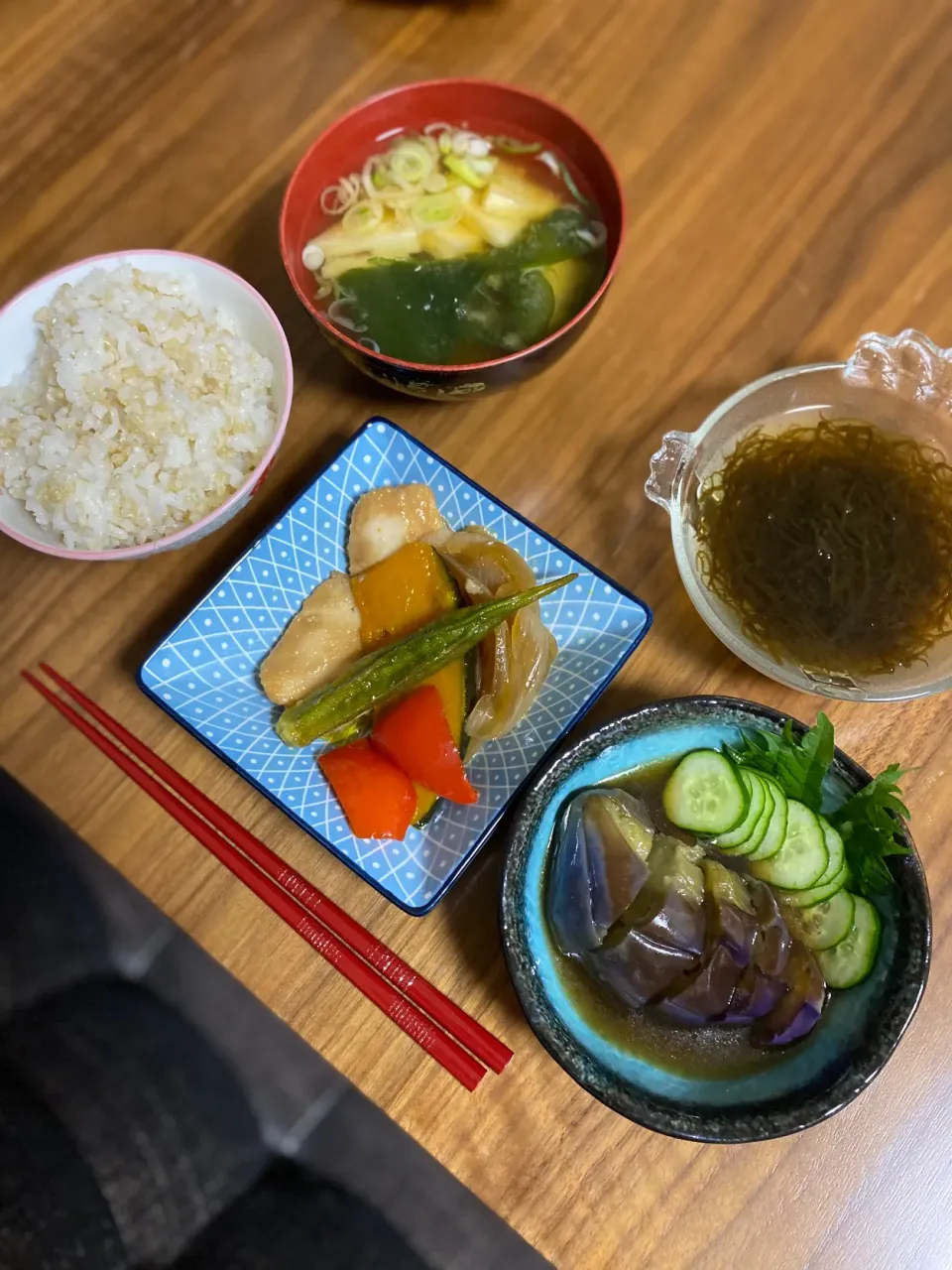 夜　南蛮漬け､茄子煮物|みちくんさん