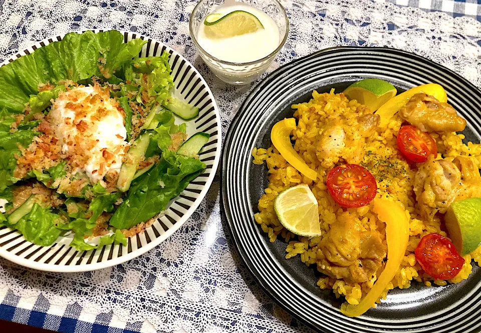 ライムを使ったカレー風味のチキンご飯|waicaさん