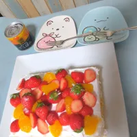 苺🍓・デコポン🍊ケーキ|すーさんさん