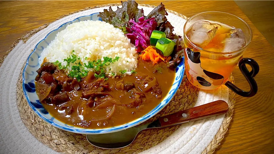 牛すじ肉の赤ワイン煮込みカレー|ヒヨリ飯さん