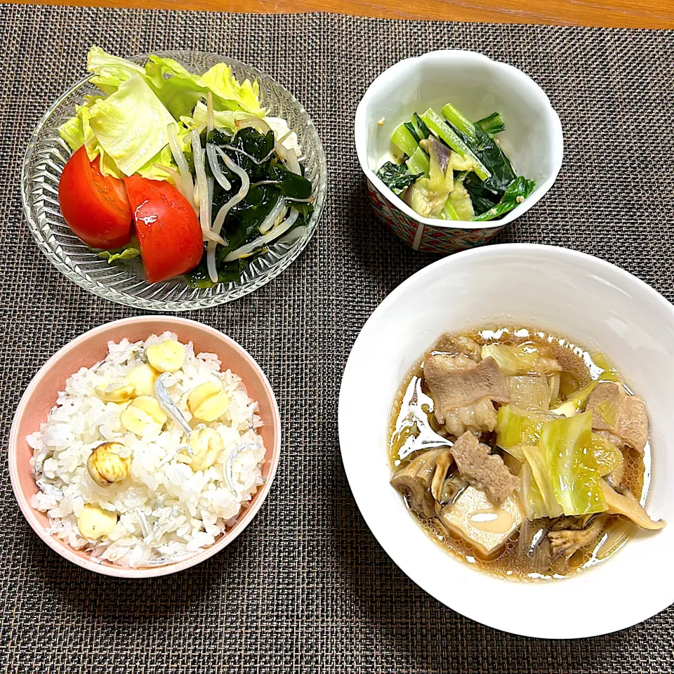 蓮の実の炊き込みご飯、シラス混ぜ|柚子きりかさん