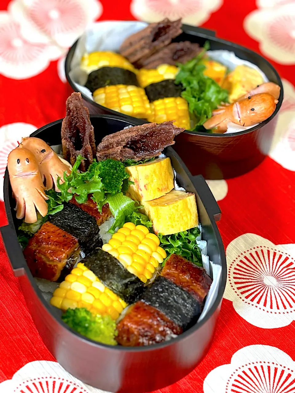 Snapdishの料理写真:とうもろこし🌽にぎり弁当|Chiharϋnさん