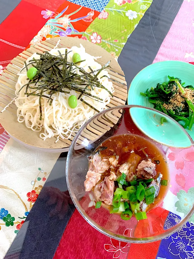 Snapdishの料理・レシピ写真:鯖缶素麺｜夏の鯖缶チャレンジレシピ♪