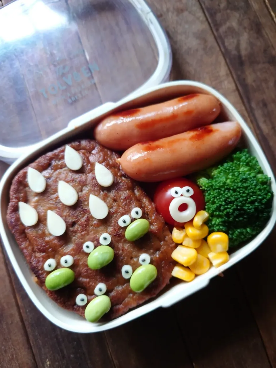 漢の…次女用🍱梅雨の季節のハンバーグ弁当|ᵏᵒᵘさん