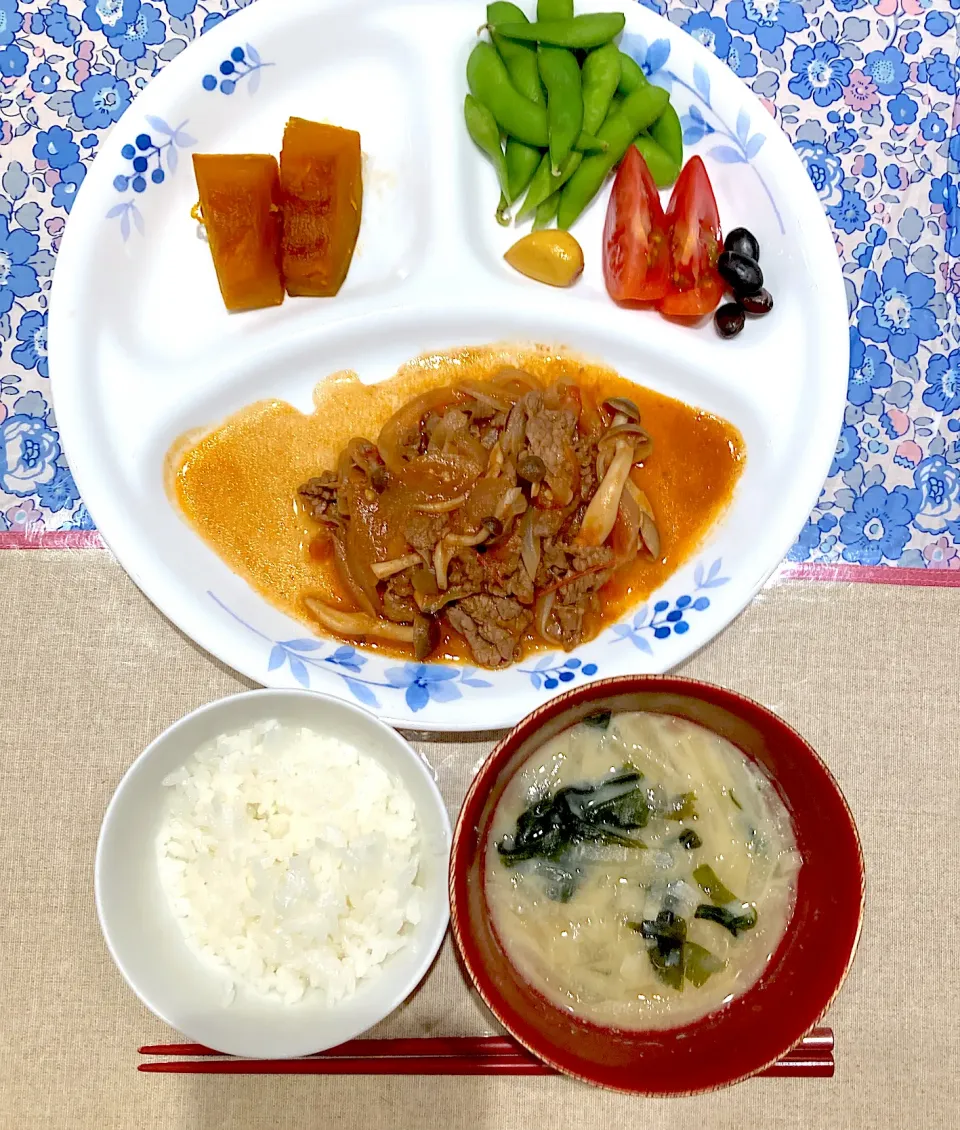 牛肉のトマト煮とカボチャ煮|おしゃべり献立さん