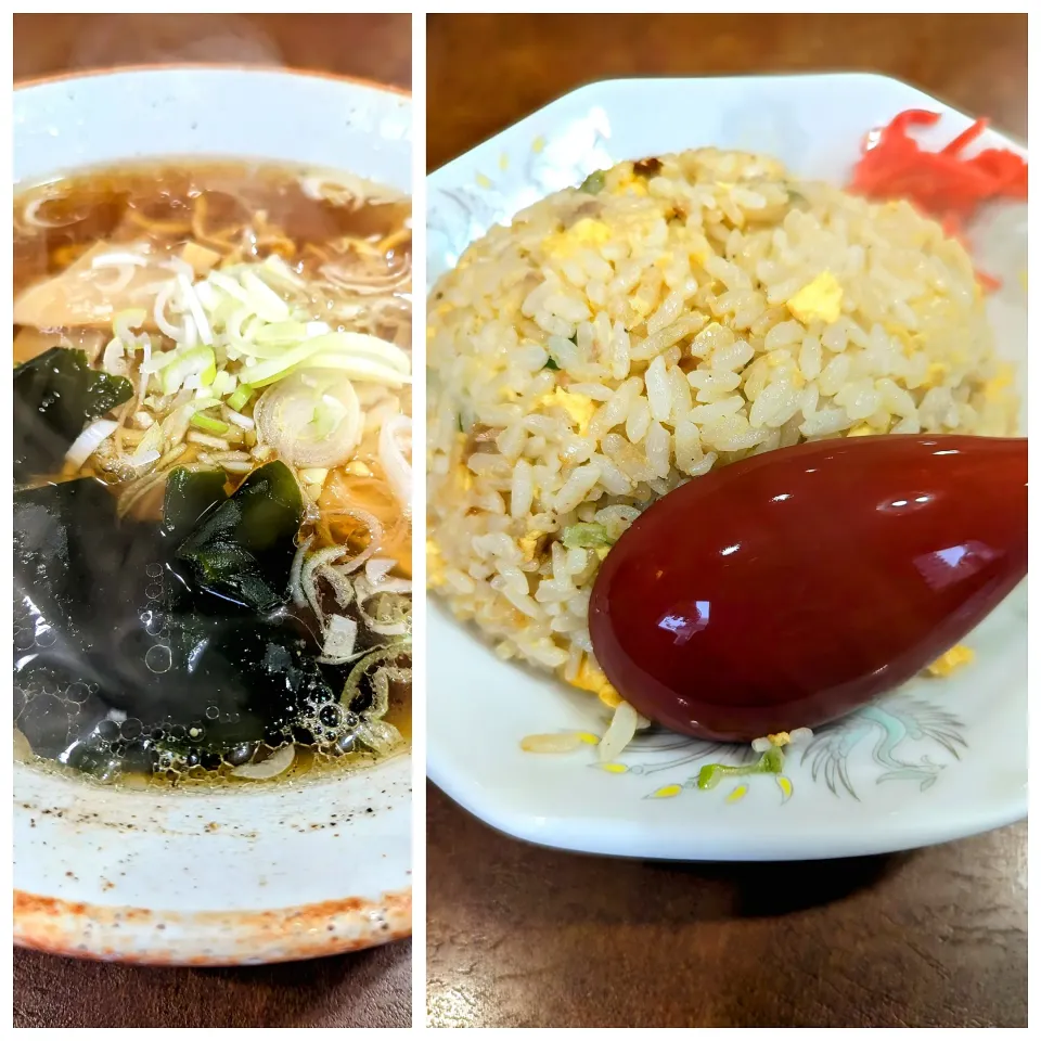 Snapdishの料理写真:ラーメンとチヤーハンセット@珍來南小岩店|watarunさん