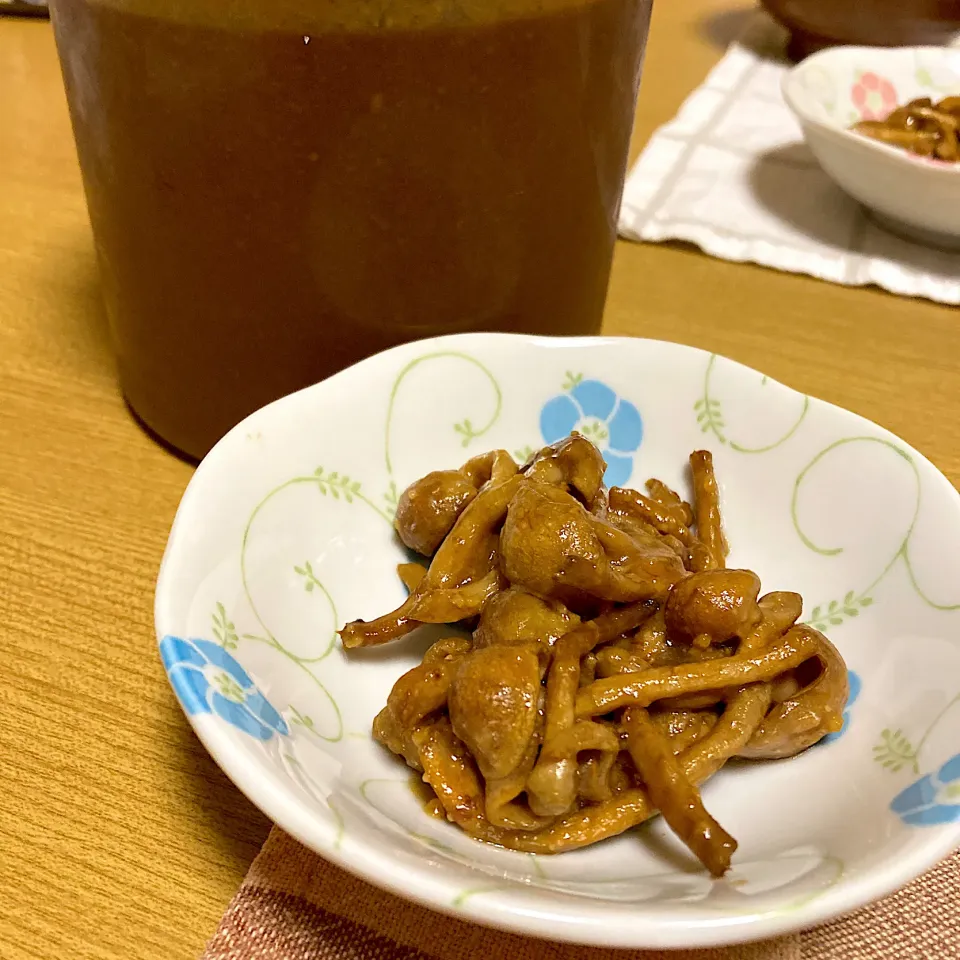 なめこの醤油麹和え|あさかさん